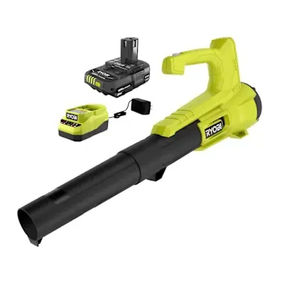 RYOBI One+18v 90 Mph 250 CFM Cordless Leaf Blower/sweeper,battery And Charger