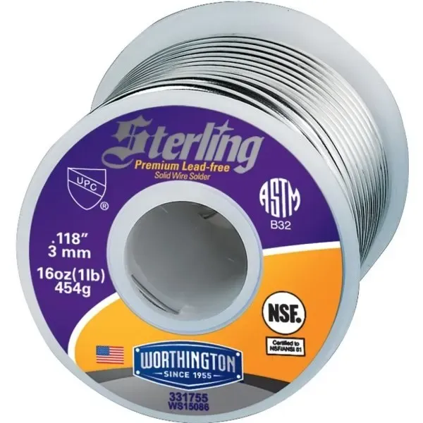 Worthington 16 Oz. Premium Lead-Free Solid Wire Solder