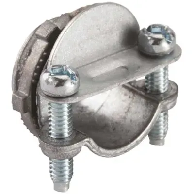 Halex 3/8 in. Flexible Metal Conduit (FMC) Combination Clamp Connector Standard Fitting (5-Pack)