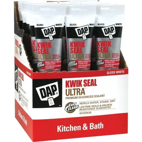 Dap 5.5 Oz Kwik Seal Ultra Premium Siliconized Sealant (White) (12-Count)