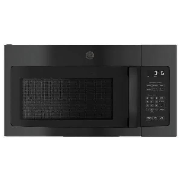GE 1.6 cu. ft. Over The Range Top Recirculation Vent Microwave, Black