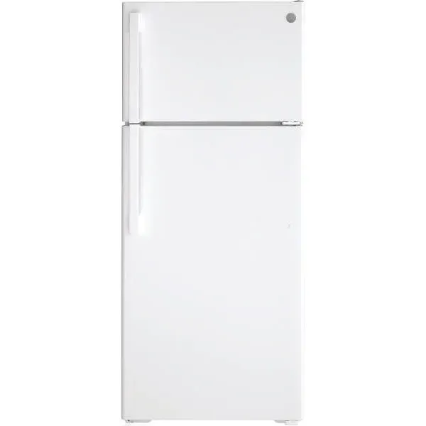 GE ENERGY STAR 17.5 cu. ft. 28in. Top Freezer Refrigerator, White