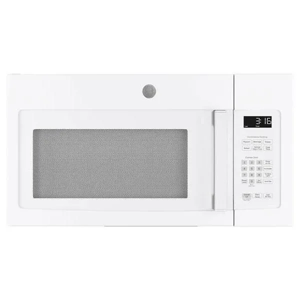 GE 1.6 cu. ft. Over The Range Top Recirculation Vent Microwave, White