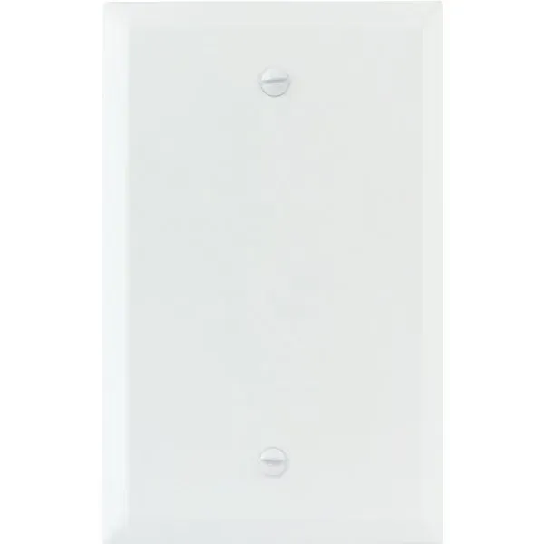 Titan3™ 1-Gang Jumbo Smooth Blank Wall Plate, (White), Package Of 20