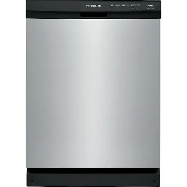 Frigidaire ENERGY STAR Built-In Dishwasher, 55 Dba, Stainless Steel, Front Control, 3 Wash Cycles, 24"