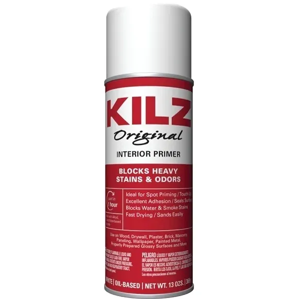 Kilz Original Oil-Based Interior Primer Spray, Sealer, And Stain Blocker, White, 13 Oz.