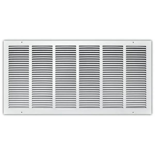 Truaire 30 " X 14 " White Stamped Return Air Grille
