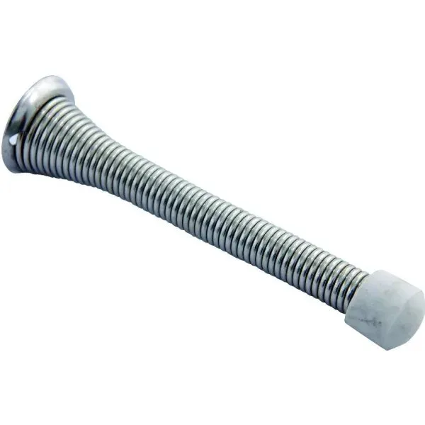 Taymor Heavy Duty Spring Doorstop, 3 3/4", Chrome