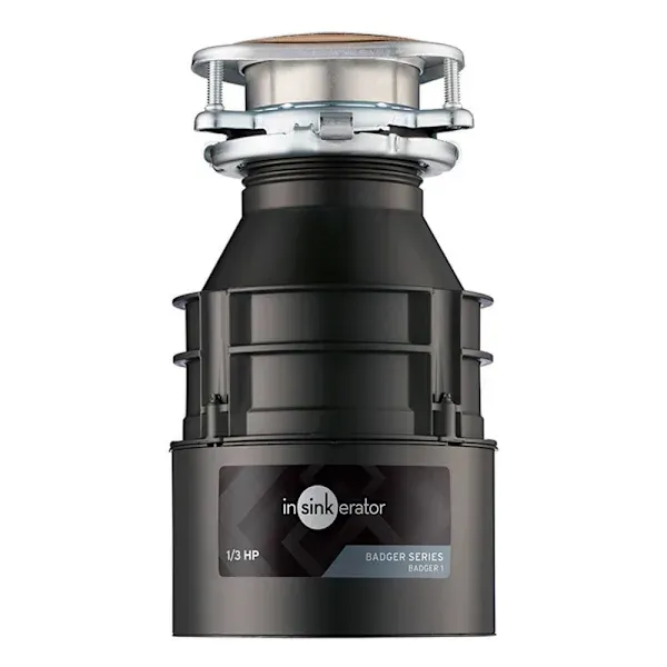 InSinkErator Badger 1 Series 1/3 HP Garbage Disposer, Dura-Drive Induction Motor