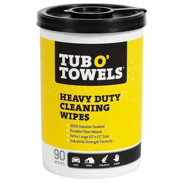 FD Tub O' Towels Citrus Scent Heavy-Duty Cleaning Wipes Case Of 6