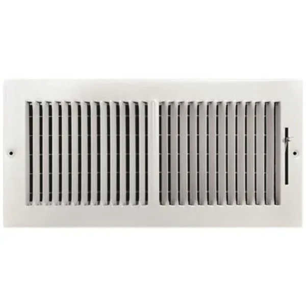 Truaire 14 In. X 6 In. 2-Way Steel Wall/Ceiling Register , White