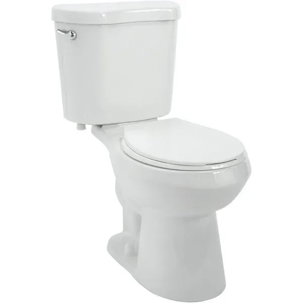 Premier 2-Piece All-In-One 1.28 GPF Single Flush Round Toilet, White, ADA