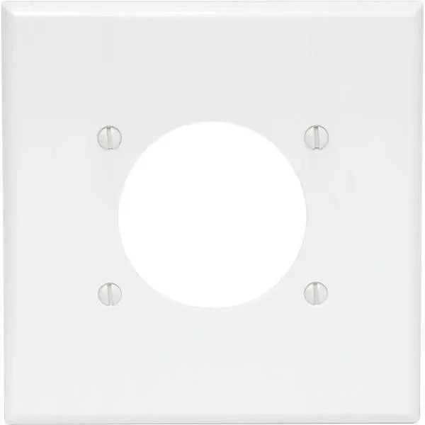 Leviton 2-Gang Single Outlet Wall Plate (White)