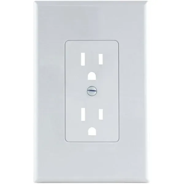 Titan3 White 1-Gang Smooth Plastic Decorator Wall Plate, Package Of 5