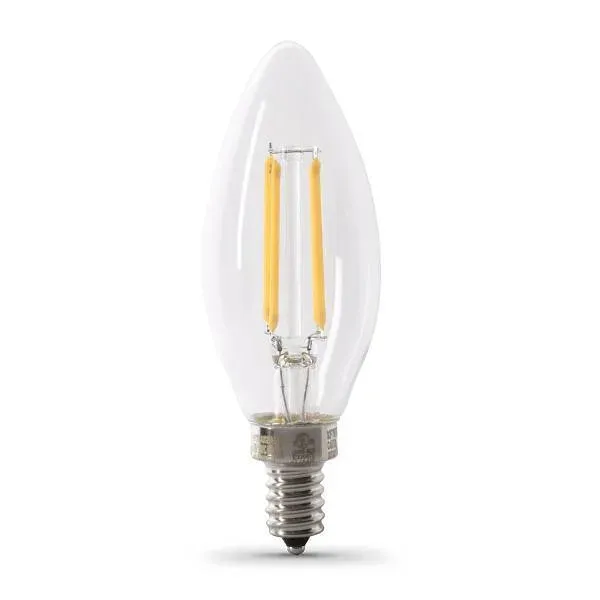 FEIT B10 5.5 Watt 2700k E12 Base Clear Filament LED Bulk (4-Pack)
