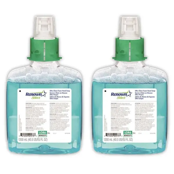 Renown Rb6 1200 mL Ultra Clean Fresh Scent Foam Hand Soap Refill, For Renown Rb6 Dispensers, Case Of 2