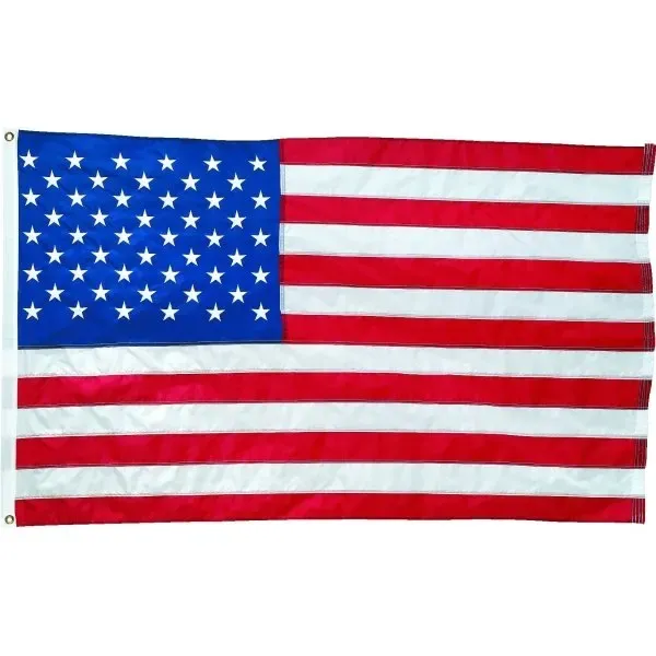 American Flag, 5' X 3'', Heavy Nylon, Made In The Usa