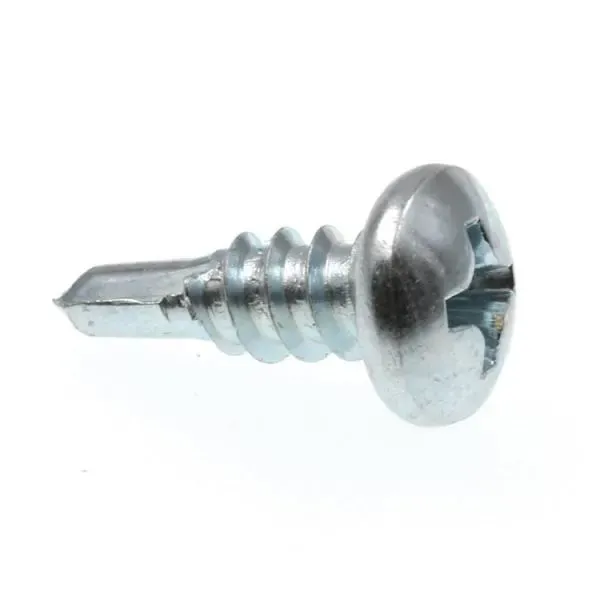 Sheet Metal Screws, #8 X 1/2in, Zc Steel, Package Of 75