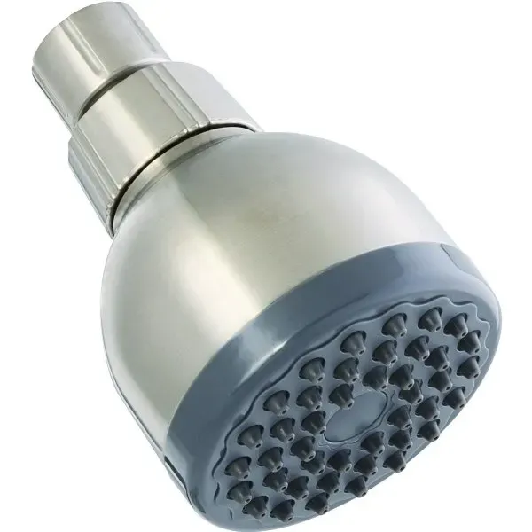 Seasons 3 In. Round Single Function 1.8 GPM Fixed Showerhead, Brushed Nickel