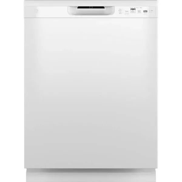 GE ENERGY STAR 24 In. Front Control SmartHQ Dishwasher With Plastic Interior Tall Tub, White