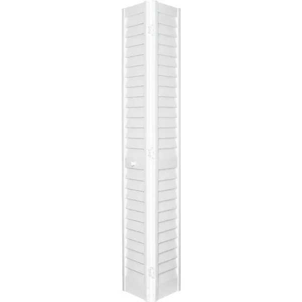 Plantation 30 X 80 In. 3 In. Thick Louver/Louver PVC Composite Bi-Fold Door (White)