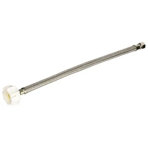 Fluidmaster 3/8 X 7/8 X 16 Inch Braided Stainless Steel Toilet Connector