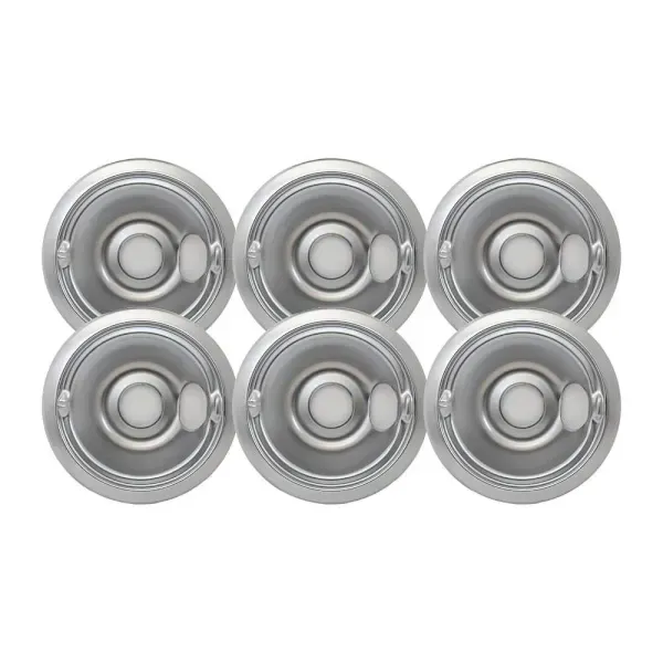 6" Chrome Drip Bowl For Ge/Hotpoint, Package Of 6