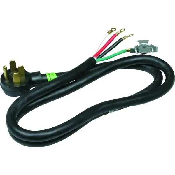 Prime Wire &amp; Cable® 6ft Srdt 50 Amp Indoor 4-Wire Range Power Cord (Black)
