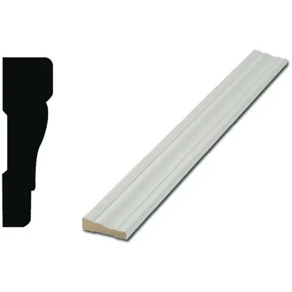 Woodgrain Distribution 2-1/4" X 7'-5/8" Primed Medium Density Fiberboard Colonial Casing