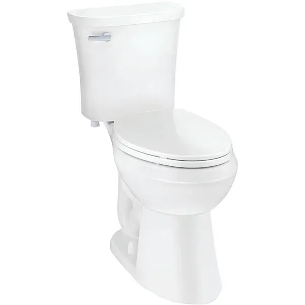 Seasons Power Flush 2‑Piece All‑In‑One 1.28 GPF Single Flush Elongated Toilet, White, ADA