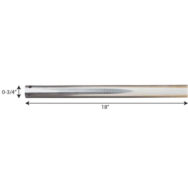 FD Progress Lighting Brushed Nickel Airpro 18 Ceiling Fan Downrod