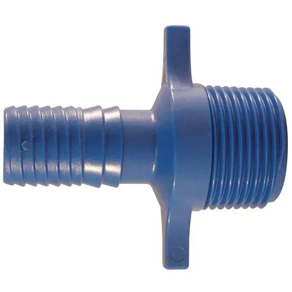 FD Apollo 3/4 In. Barb Insert Blue Twister Polypropylene X 1 Mpt Adapter Fitting