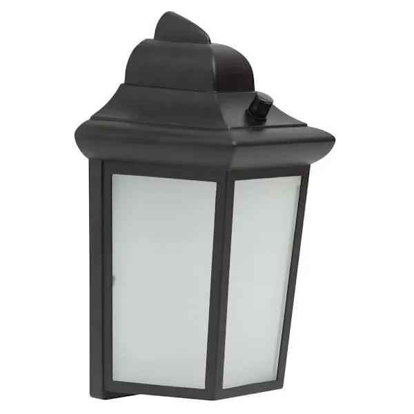 Seasons® 12-1/4" 5,000k LED Outdoor Wall Sconce With Frosted Glass, Black