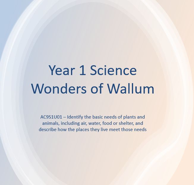 Wonders of Wallum - Teacher Resource Pack - Year 1 Science AC9S1U01