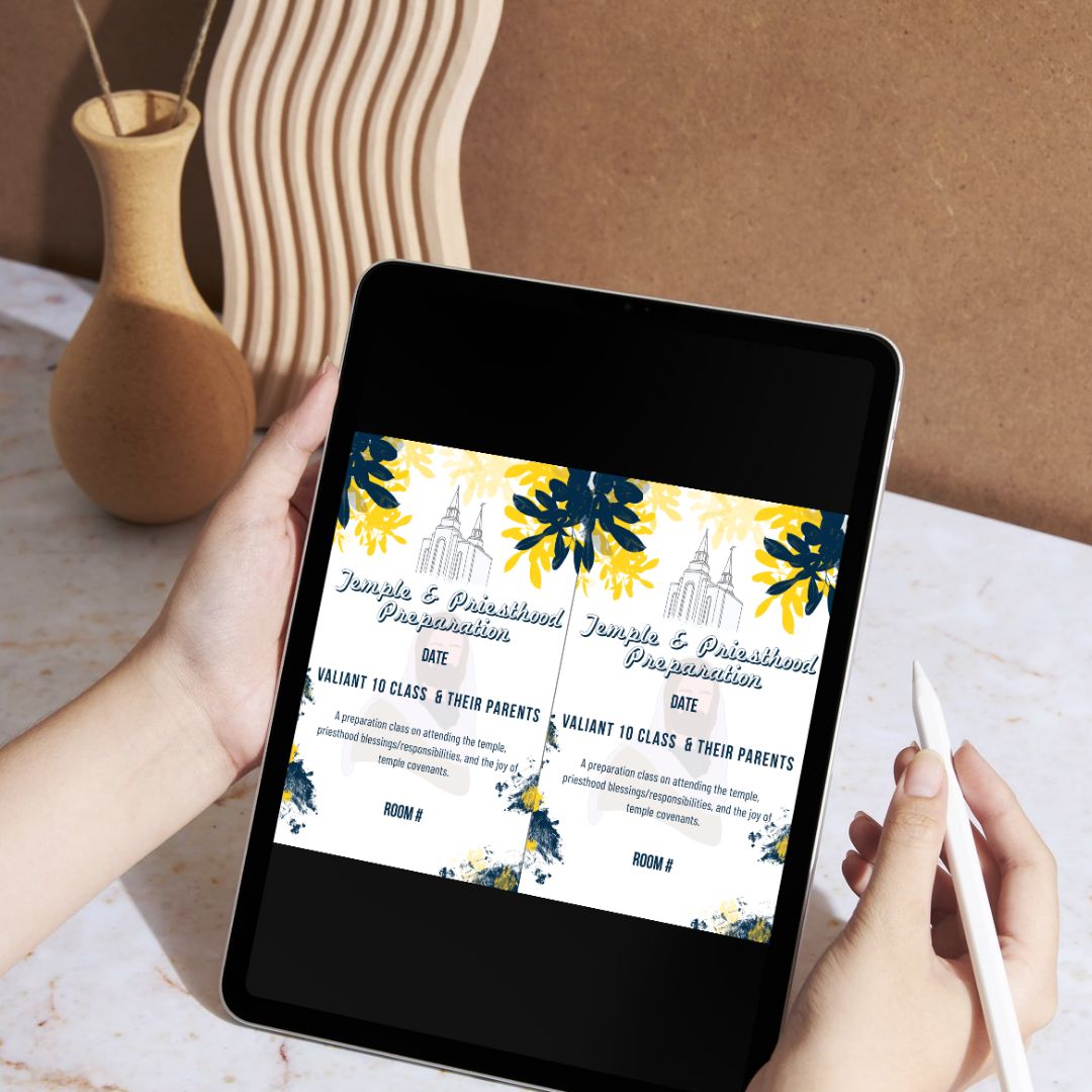 Temple &amp; Priesthood Preparation Flyer &amp; Program Outline