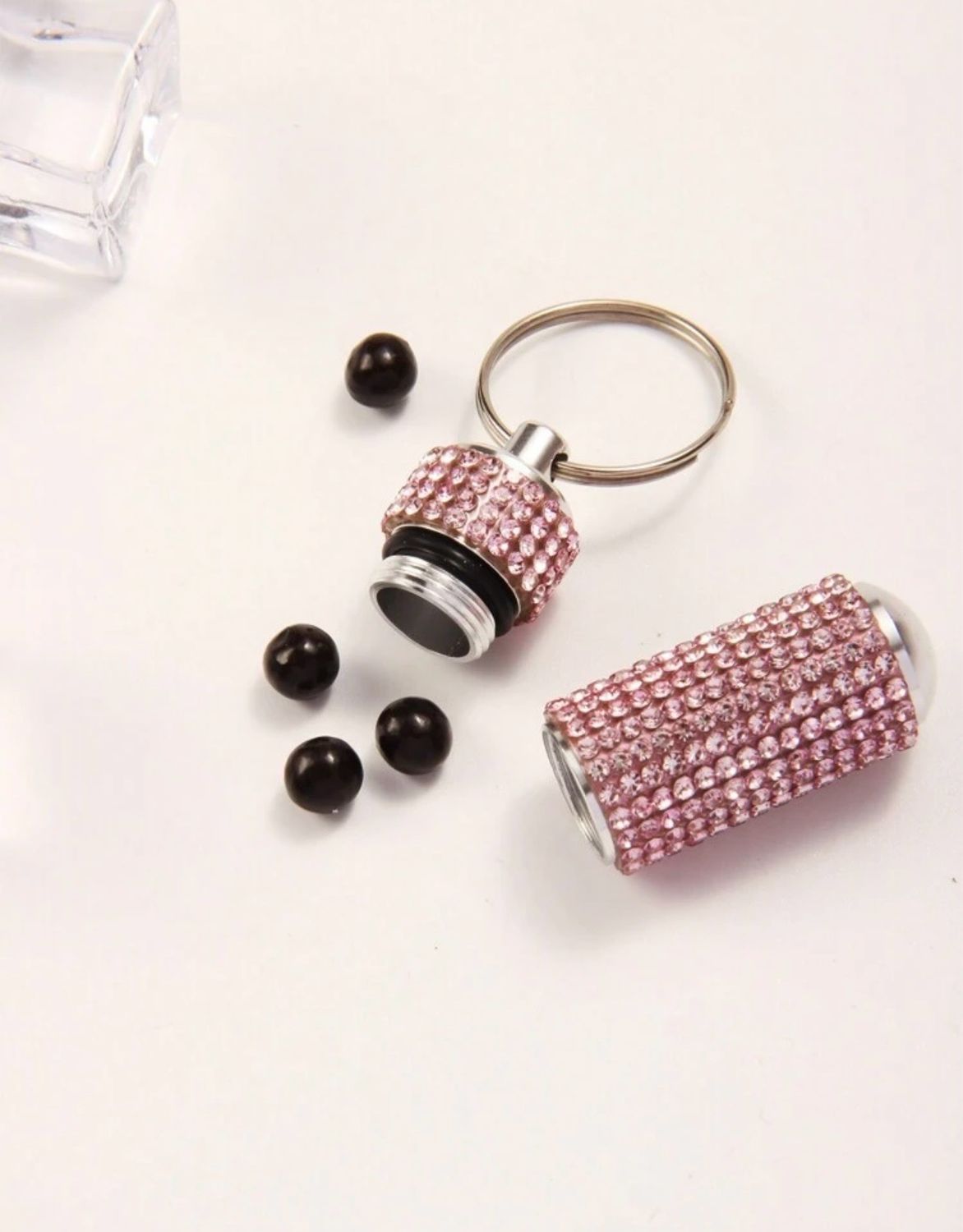 PINK BLING PILL HOLDER  🔑 CHAIN 