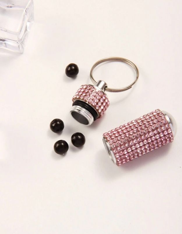 PINK BLING PILL HOLDER  🔑 CHAIN 