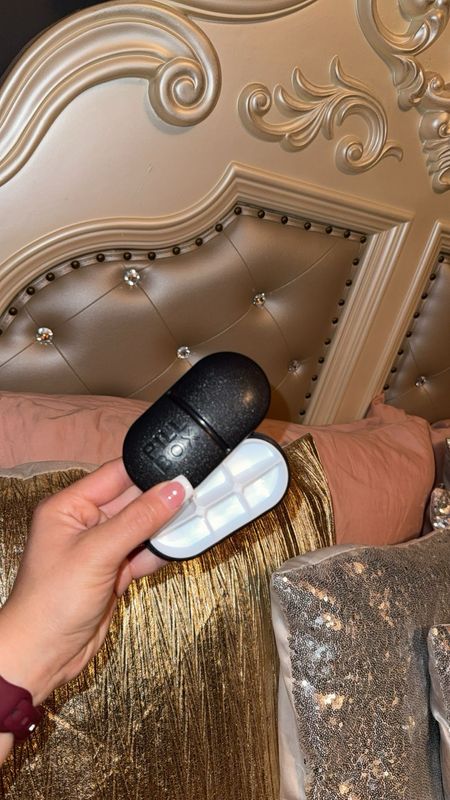 Cute Black travel pill box 🖤✨