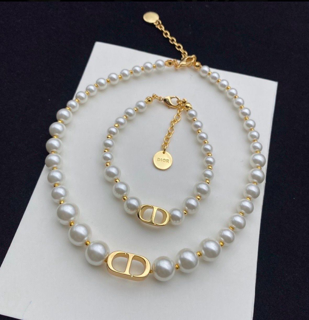 CHRISTIAN DIOR PEARL SET 