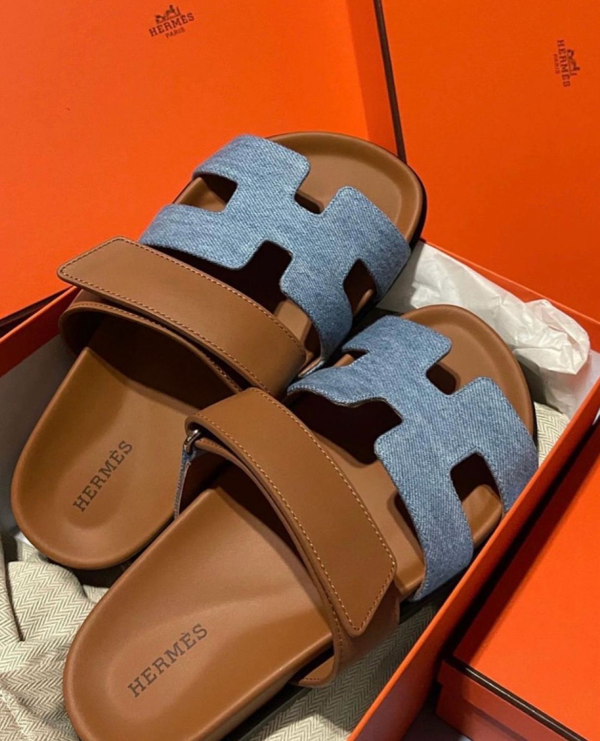 Hermes slip ons 