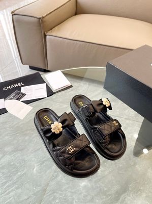 CHANEL SLIP ON SANDALS 
