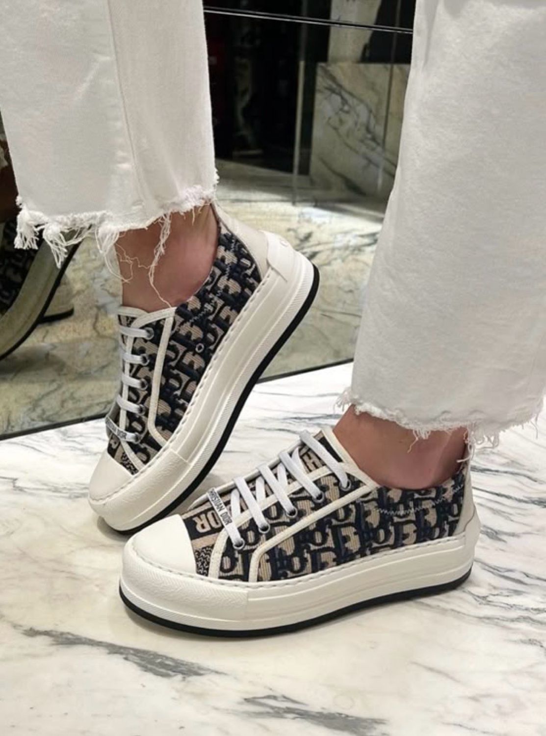Women CHRISTIAN DIOR SNEAKERS THICK PLATFORM 