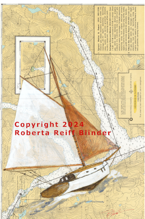 Red Sails on the Salmon Inlet British Columbia- Poster