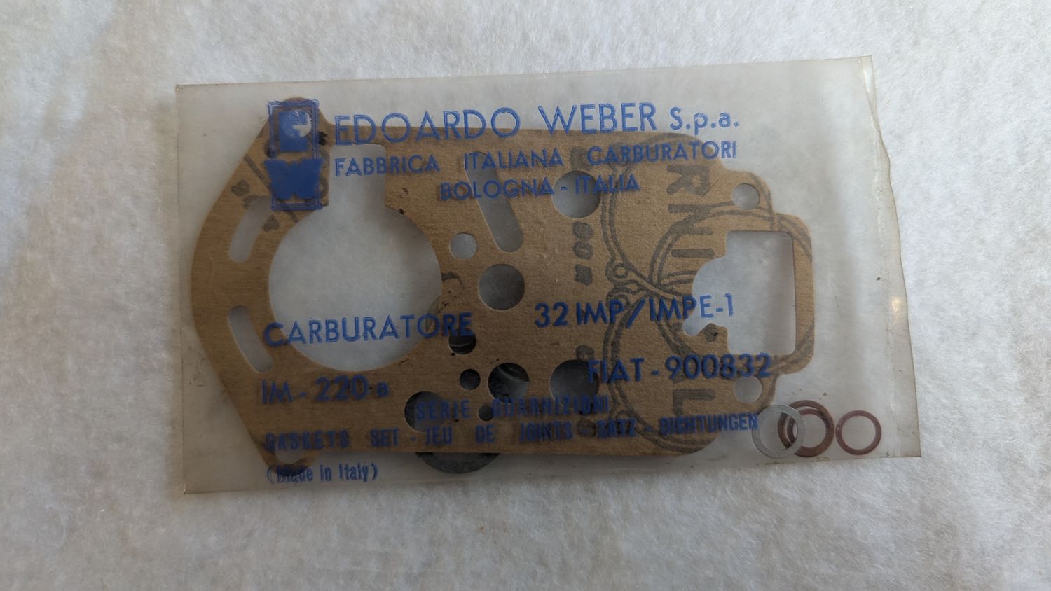 WEBER 32 IMPE CARB GASKET SET