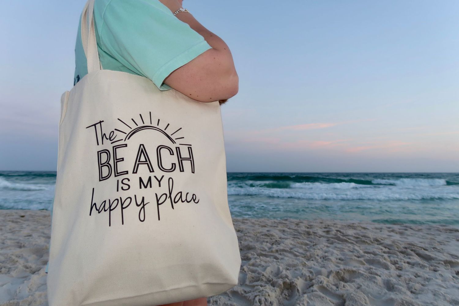 "The Beach is my Happy Place" Tote