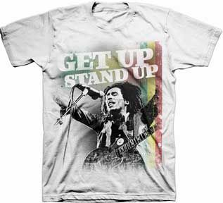 Bob Marley Get Up Stand Up White T-Shirt