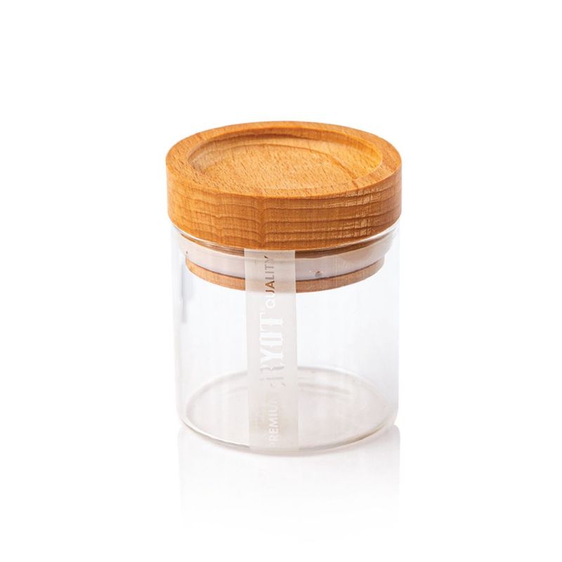 RYOT® Clear Glass Jar with Beech Tray Lid
