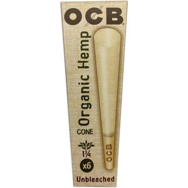 OCB Organic Hemp 1 1/4 Size Pre-Rolled Cones - 6 Pack