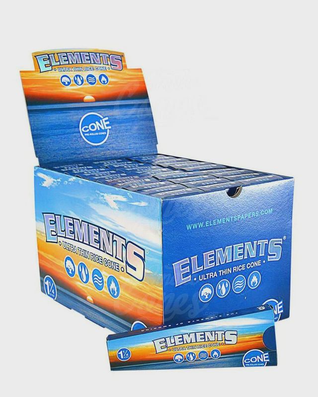 Elements Pre Rolled Ultra Thin Paper Rice 1 1/4  Cones