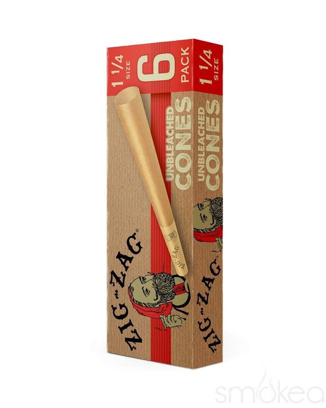 Zig-Zag Unbleached 1 1/4 Cones - 6 Pack